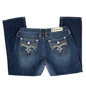 Rock Revival Women's Dark Blue Cropped Jeans